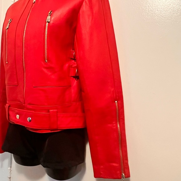 Mendocino red leather jacket - Picture 7 of 11